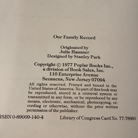 FAMILY Record book, Family Tree - Picture 6 of 6